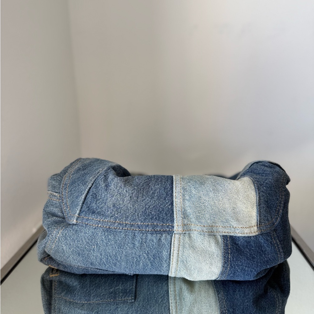 Marc Jacobs Patchwork Denim Sack bag Blue Multi-Panel Hobo $695 - Picture 6 of 12